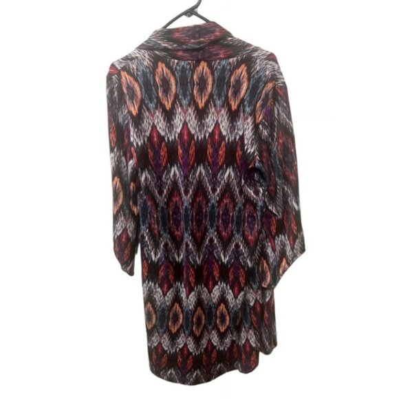 Wrangler Womens Open-Front 3/4 Sleeve Printed Cardigan Jacket Lightweight med - Picture 4 of 4